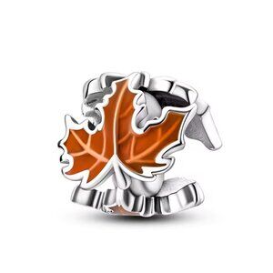 Maple Leave Spacer, Stopper Charm